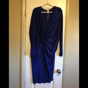 Best Cody Pullover HiLo Draped Blue Top X-Large